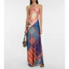 Staud Cubism Printed Satin Twill Maxi Dress -REBECCA VALLANCE Sales unnamed file 1000