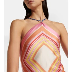 Staud Cubism Printed Satin Twill Maxi Dress -REBECCA VALLANCE Sales unnamed file 1004