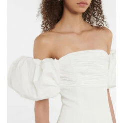 Rebecca Vallance Bridal Genevieve Off-shoulder Crêpe Midi Dress -REBECCA VALLANCE Sales unnamed file 1025