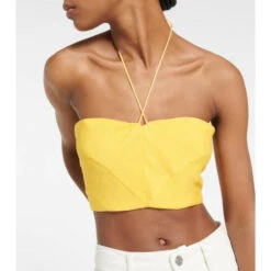 Staud Kyra Halterneck Crop Top -REBECCA VALLANCE Sales unnamed file 109