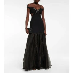 Staud Emmaline Sequined Ponte Maxi Dress