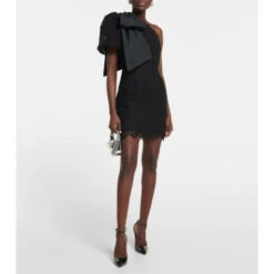 Rebecca Vallance Kelsey One-shoulder Lace Minidress