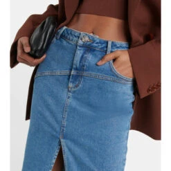 Staud Hudson Denim Midi Skirt -REBECCA VALLANCE Sales unnamed file 161