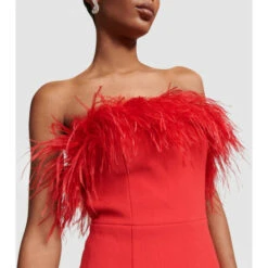 Rebecca Vallance Scarlett Feather-trimmed Strapless Gown -REBECCA VALLANCE Sales unnamed file 183