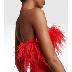 Rebecca Vallance Scarlett Feather-trimmed Strapless Gown -REBECCA VALLANCE Sales unnamed file 184