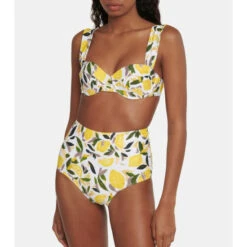 Rebecca Vallance Amarilla Printed Bikini Top