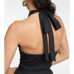 Staud Kai Cropped Halter-neck Cotton Top -REBECCA VALLANCE Sales unnamed file 210