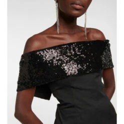 Staud Giselle Sequined Off-shoulder Top -REBECCA VALLANCE Sales unnamed file 250