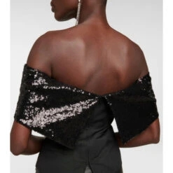 Staud Giselle Sequined Off-shoulder Top -REBECCA VALLANCE Sales unnamed file 252