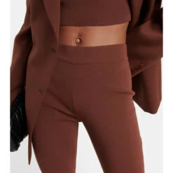 Staud Estella Ribbed-knit Flared Pants -REBECCA VALLANCE Sales unnamed file 259