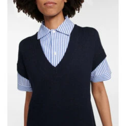 Staud Bridget Wool Sweater Shirt Dress -REBECCA VALLANCE Sales unnamed file 275