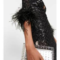 Rebecca Vallance Onyx Sequined Midi Dress -REBECCA VALLANCE Sales unnamed file 280