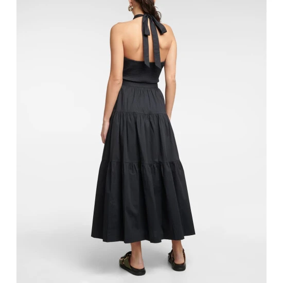 Staud Sea Tiered Cotton Poplin Midi Skirt 4 Staud Sea Tiered Cotton Poplin Midi Skirt - Image 2