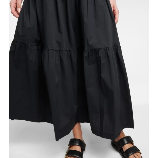 Staud Sea Tiered Cotton Poplin Midi Skirt 6 Staud Sea Tiered Cotton Poplin Midi Skirt - Image 4