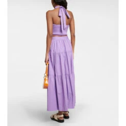 Staud Kai Cropped Halter-neck Cotton Top -REBECCA VALLANCE Sales unnamed file 290