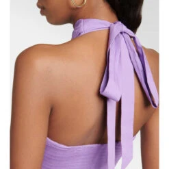 Staud Kai Cropped Halter-neck Cotton Top -REBECCA VALLANCE Sales unnamed file 292