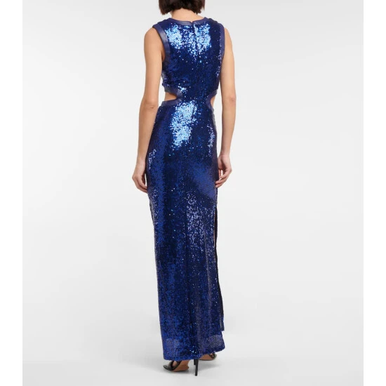 Staud Sequined Cutout Maxi Dress 4 Staud Sequined Cutout Maxi Dress - Image 2