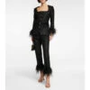 Rebecca Vallance Jourdan Feather-trimmed Jacket