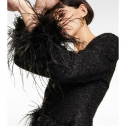 Rebecca Vallance Jourdan Feather-trimmed Jacket -REBECCA VALLANCE Sales unnamed file 326