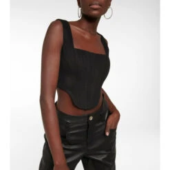 Staud Kai Halterneck Cotton Crop Top -REBECCA VALLANCE Sales unnamed file 374