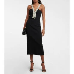 Rebecca Vallance Grace Embellished Midi Dress