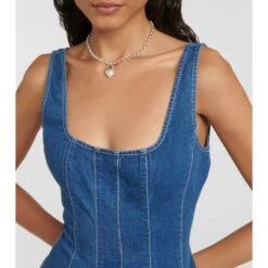 Staud Mini Wells Denim Minidress 8 Staud Mini Wells Denim Minidress -REBECCA VALLANCE Sales unnamed file 401