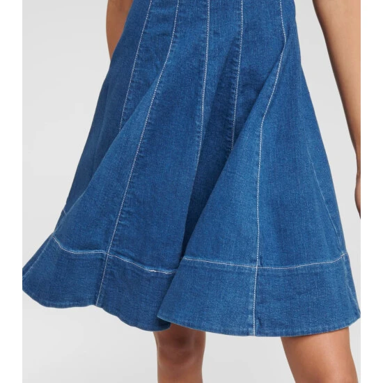 Staud Mini Wells Denim Minidress 6 Staud Mini Wells Denim Minidress - Image 4