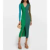 Staud Shoko Colorblocked Ribbed-knit Midi Dress -REBECCA VALLANCE Sales unnamed file 412