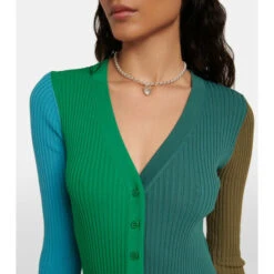 Staud Shoko Colorblocked Ribbed-knit Midi Dress 8 Staud Shoko Colorblocked Ribbed-knit Midi Dress -REBECCA VALLANCE Sales unnamed file 414