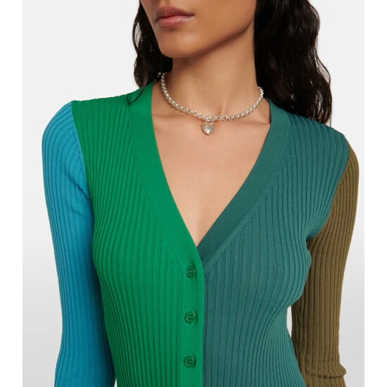 Staud Shoko Colorblocked Ribbed-knit Midi Dress 5 Staud Shoko Colorblocked Ribbed-knit Midi Dress - Image 3