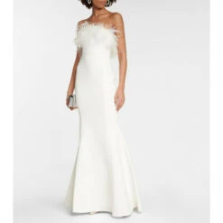 Rebecca Vallance Bridal Grace Feather-trimmed Gown