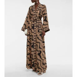 Rebecca Vallance Thiago Printed Silk Kaftan