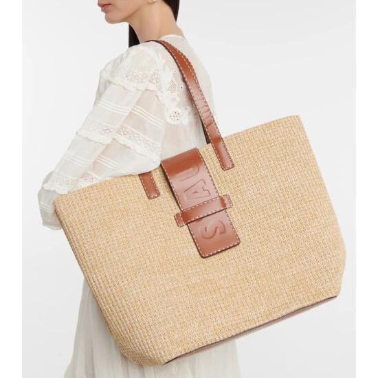 Staud Mercato Raffia-effect Tote 3 Staud Mercato Raffia-effect Tote