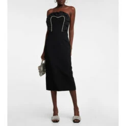 Rebecca Vallance Katie Embellished Off-shoulder Midi Dress