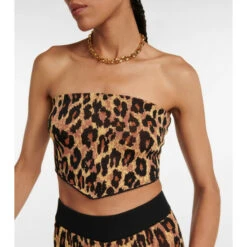 Staud Shane Leopard-print Scarf Top -REBECCA VALLANCE Sales unnamed file 526