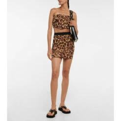 Staud Manette Leopard-print Miniskirt