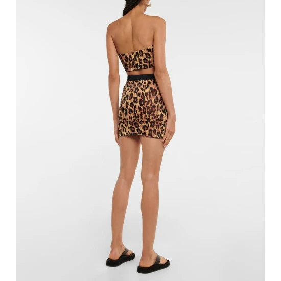 Staud Manette Leopard-print Miniskirt 4 Staud Manette Leopard-print Miniskirt - Image 2