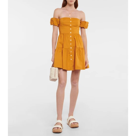Staud Elio Cotton Poplin Minidress 3 Staud Elio Cotton Poplin Minidress
