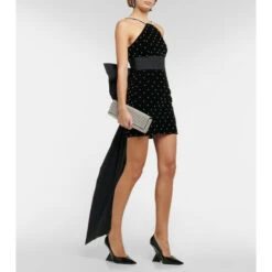 Rebecca Vallance Hope Embellished Velvet Minidress