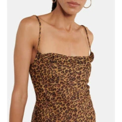 Staud Mini Bellamy Leopard-print Minidress -REBECCA VALLANCE Sales unnamed file 578