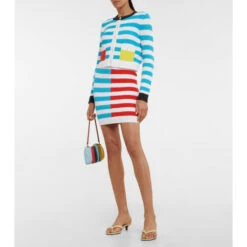 Staud Saltwater Striped Cotton-blend Miniskirt