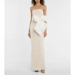 Rebecca Vallance Bridal Floria Bow-trimmed Lace Gown
