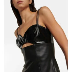 Staud Pencil Faux Leather Midi Dress 8 Staud Pencil Faux Leather Midi Dress -REBECCA VALLANCE Sales unnamed file 619