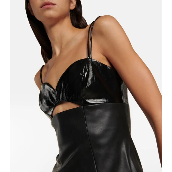 Staud Pencil Faux Leather Midi Dress 5 Staud Pencil Faux Leather Midi Dress - Image 3