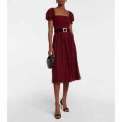 Rebecca Vallance Midnight Kiss Lace Midi Dress