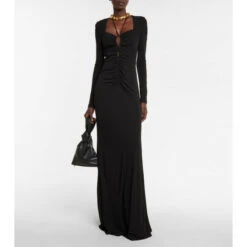 Rebecca Vallance Riccardo Cutout Ruched Jersey Gown
