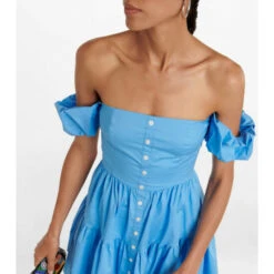 Staud Elio Off-shoulder Cotton Minidress -REBECCA VALLANCE Sales unnamed file 647