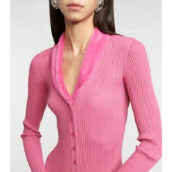 Staud Celina Faux Fur-trimmed Midi Dress -REBECCA VALLANCE Sales unnamed file 654