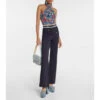 Staud Kai Floral Halterneck Crop Top -REBECCA VALLANCE Sales unnamed file 664