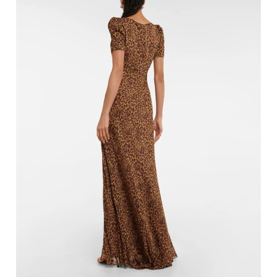 Staud Lea Leopard-print Chiffon Maxi Dress 4 Staud Lea Leopard-print Chiffon Maxi Dress - Image 2